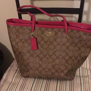 Hot Pink Coach Signature Bag